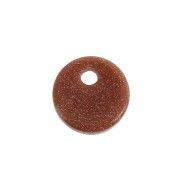 Paillette rotondo 8 mm Pietra Gemma Gold Stone - Imitazione Pietra del Sole x1|raw }}