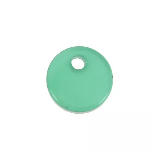 Paillette rotondo 8 mm Pietra Gemma - Agata verde x1