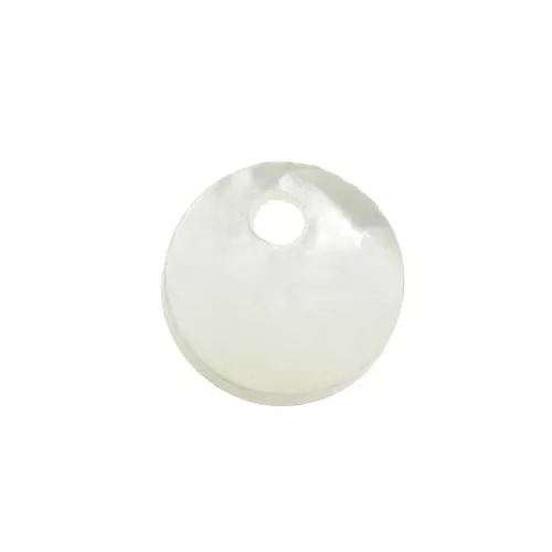 Paillette rotondo 8 mm madreperla - Naturale x1