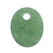Paillette ovale 12x10 mm Pietra Gemma - Aventurine x1