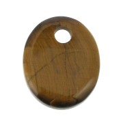 Paillette ovale 12x10 mm Pietra Gemma - Occhio di tigre x1