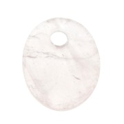 Paillette ovale 12x10 mm Pietra Gemma - Quartz Rosa x1|raw }}