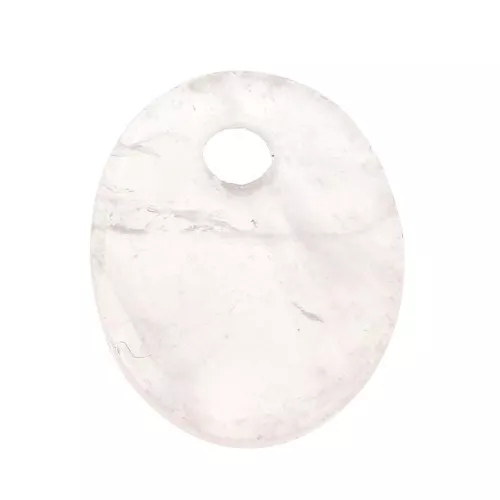 Paillette ovale 12x10 mm Pietra Gemma - Quartz Rosa x1