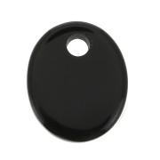 Paillette ovale 12x10 mm Pietra Gemma - Black Onyx x1