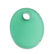 Paillette ovale 12x10 mm Pietra Gemma - Agata verde x1
