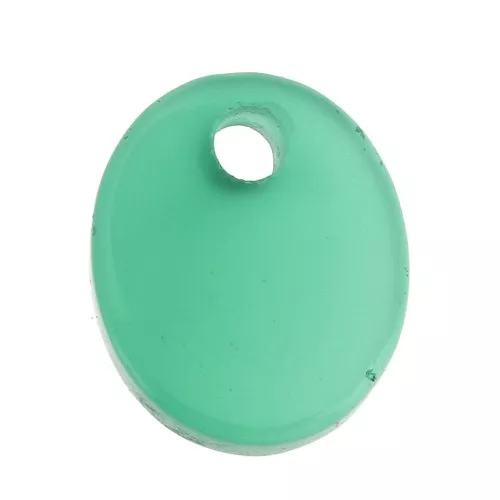 Paillette ovale 12x10 mm Pietra Gemma - Agata verde x1