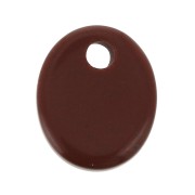 Paillette ovale 12x10 mm Pietra Gemma - Jaspe Rossa x1