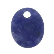 Paillette ovale 12x10 mm Pietra Gemma - Sodalite x1