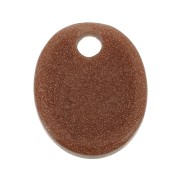 Paillette ovale 12x10 mm Pietra Gemma Gold Stone - Imitazione Pietra del Sole x1|raw }}