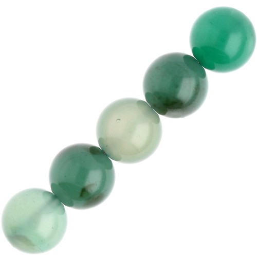 Perle di pietra da 10 mm - Agata verde x5