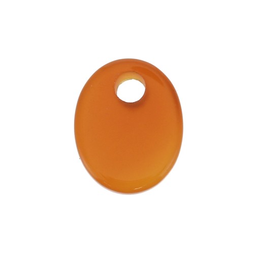 Paillette ovale 10x8 mm Pietra Gemma tinta - Agata rossa x1