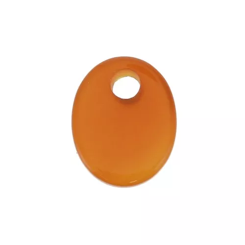 Paillette ovale 10x8 mm Pietra Gemma tinta - Agata rossa x1