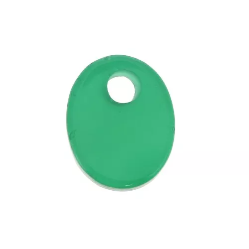 Paillette ovale 10x8 mm Pietra Gemma - Agata verde x1