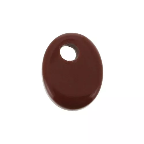 Paillette ovale 10x8 mm Pietra Gemma - Jaspe Rossa x1