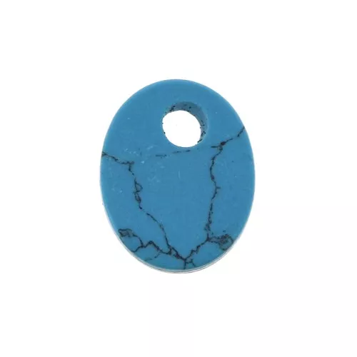 Paillette ovale 10x8 mm Pietra Gemma - Imitazione Turchese x1
