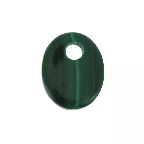 Paillette ovale 10x8 mm Pietra Gemma - Malachite x1