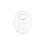 Paillette ovale 10x8 mm Pietra Gemma - Quartz Rosa x1