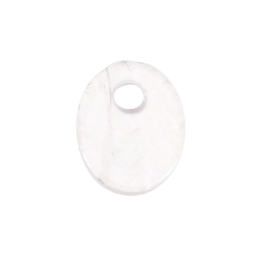 Paillette ovale 10x8 mm Pietra Gemma - Quartz Rosa x1