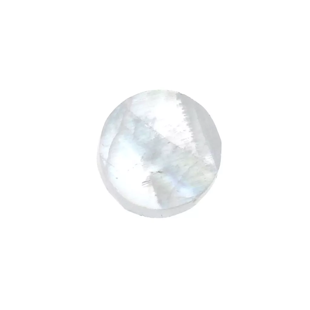 Orecchini Borchie Argento Con Pietra Di Luna 6mm – Chiusura A Vite PE63 - Foto 2
