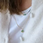 Paletto rotondo 6 mm pietra gemma - Agata verde x1