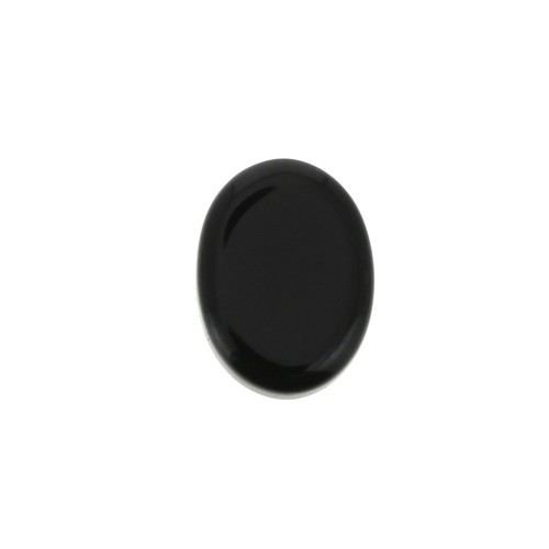 Cabochon ovale piatto - palet - pietra semipreziosa 8x6 mm - Onice nero x1