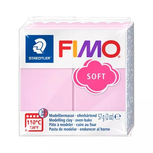 Pasta per modellare Fimo Soft gr. 57 Light Pink (n°205)