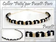 Perle in vetro Piros® di Puca® 2x5 mm Jet Mat x10g