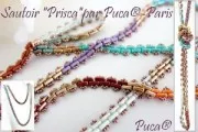 Perle in vetro Piros® di Puca® 2x5 mm Full Dorado x10g