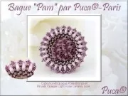 Perle in vetro Piros® di Puca® 2x5 mm Opaque White Ceramic Look x10g