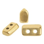 Perle in vetro Piros® di Puca® 2x5 mm Gold Mat x10g