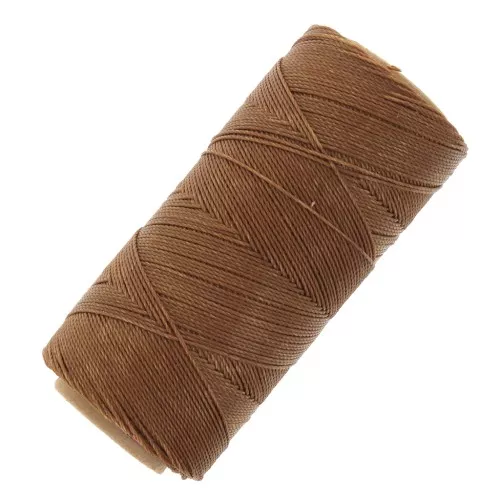 Bobina di filo cerato Linhasita per micro macramè 0,75 mm - Marrone terra (666) x228m