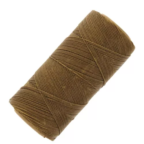 Bobina di filo cerato Linhasita per micro macramè 0,75 mm - Bronzo antico (204) x228m