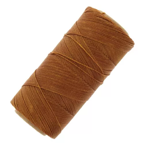 Bobina cerata Linhasita per micro macramè 0,75 mm - Camel Brown (498) x228m