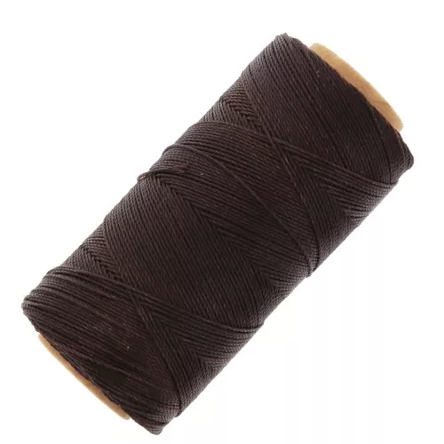 Bobina di filo cerato Linhasita per micro macramè 0,75 mm - Ebano (555) x228m