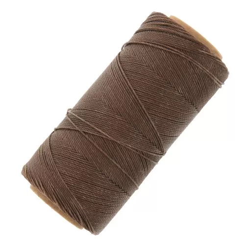 Bobina di filo cerato Linhasita per micro macramè 0,75 mm - Cedro (511) x228m