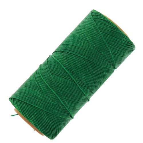 Bobina di filo cerato Linhasita per micro macramè 0,75 mm - Verde (1045) x228m