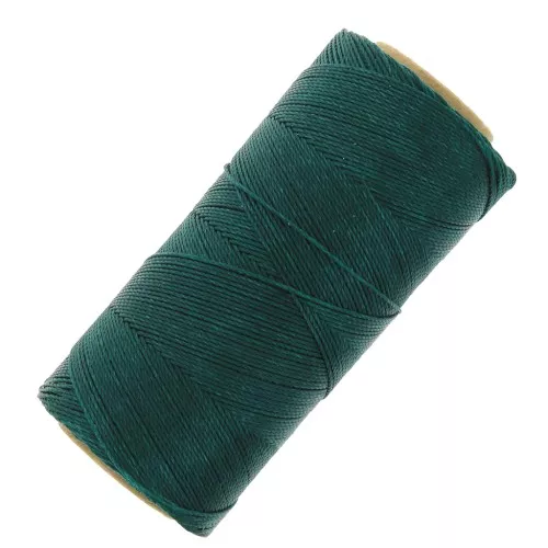 Bobina di filo cerato Linhasita per micro macramè 0,75 mm - Smeraldo (386) x228m