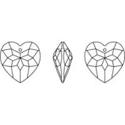 PureCrystal Heart 6215 18 mm - Cristallo satinato x1
