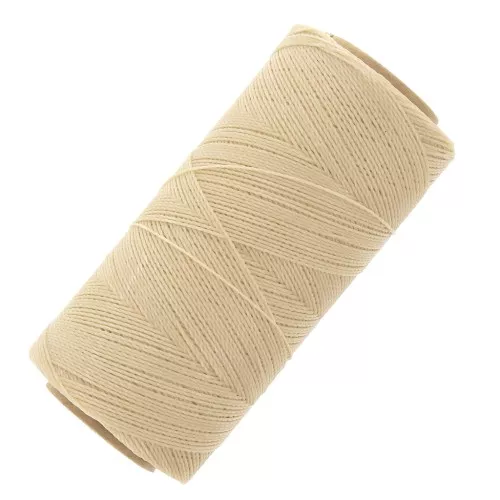 Bobina di filo cerato Linhasita per micro macramè 0,5 mm - Sabbia (924) x335m
