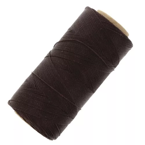 Bobina di filo cerato Linhasita per micro macramè 0,5 mm - Ebano (555) x335m