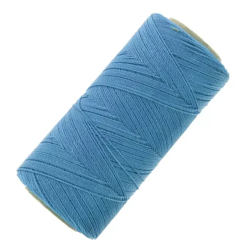 Bobina di filo cerato Linhasita per micro macramè 0,5 mm - Sky Blue (721) x335m
