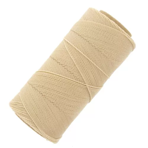 Bobina di filo cerato Linhasita per micro macramè 1 mm - Sabbia (924) x168m