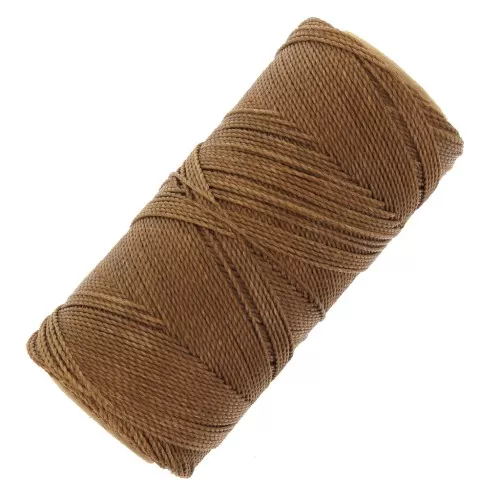 Bobina di filo cerato Linhasita per micro macramè 1 mm - Legno (21) x168m