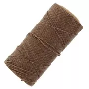 Bobina di filo cerato Linhasita per micro macramè 1 mm - Caramel Brown (362) x168m