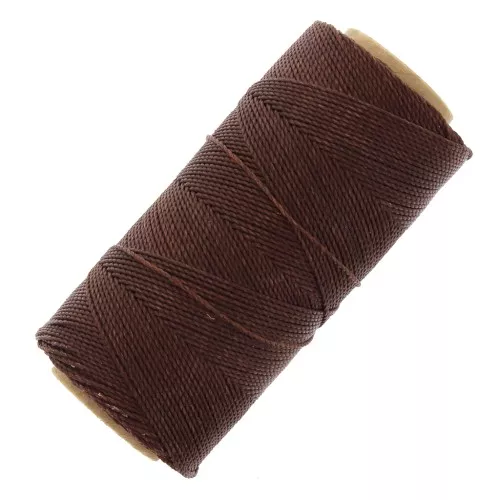 Bobina di filo cerato Linhasita per micro macramè 1 mm - Mogano (515) x168m