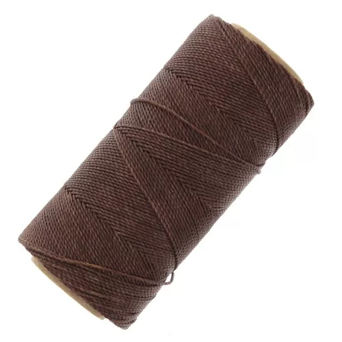 Bobina di filo cerato Linhasita per micro macramè 1 mm - Pécan (649) x168m