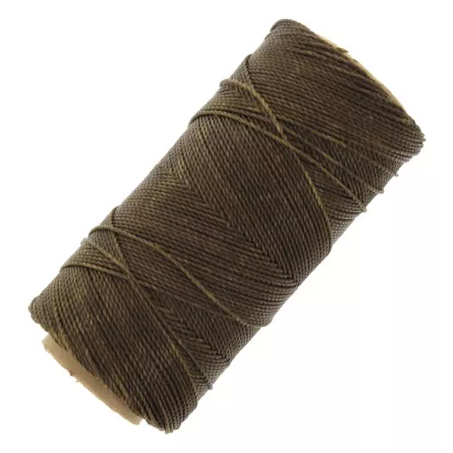 Bobina di filo cerato Linhasita per micro macramè 1 mm - Cachi scuro (844) x168m