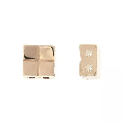 Cymbal Bead Substitute per Tila 5x5x2.7 mm Voutakos Oro Rosa x1