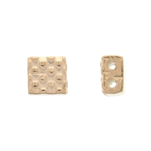 Cymbal Bead Substitute per Tila Beads 5x5x3 mm Parasporos Oro Rosa x1