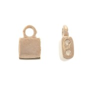 Cymbal Bead Endings - Terminale per Tila Beads 7.5x5 mm Piperi Dorato Rosa x1